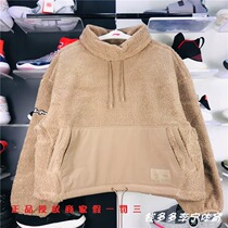 Li Ning Wei coat 2020 new BADFIVE basketball series Womens loose knitted lamb wool jacket AFDQ342