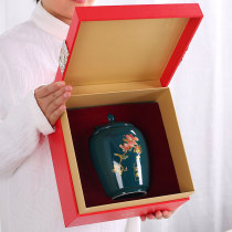 Tea gift box empty box big tea box empty high grade box small ceramic jar half a catty Black Tea Green Tea white tea