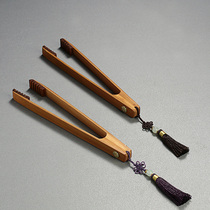 Kiln creative bamboo large tea clip kung fu tea set tea ceremony accessories tea art Cup with pendant clip