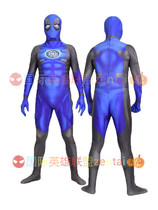Blue Lantern Deadpool Dead Waiter Cosplay Superhero Zentai Suit Party Performance Dress