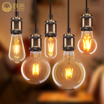 LED Edison light bulb retro nostalgic E27 large screw warm yellow light imitating tungsten wire Dragon Ball creative candle light