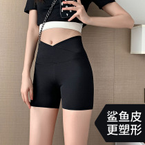 Shark pants outside wearing 30% shorts Women Summer thin section High waist collection belly tight Barrene yoga Anti-walk light safety pants