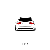 Suitable for Nissan Tiida low-lying car scratch model sticker car friend Association personalized car sticker custom HF Silhouette