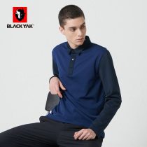 BLACKYAK burayak men autumn winter long sleeve polo shirt lapel collar warm stretch T-shirt FCM521