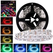 led light strip 12v 5050 colorful color changing RGB light strip 60 light drop glue bare board KTV Flash running water
