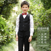 Boys dress vest 4 pieces of flower childhood host childrens horse clip 9 performing clothes in the big childrens piano