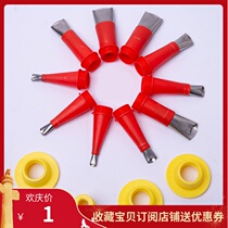 Stainless steel glue nozzle with base integrated finished white steel duck beak conjoined glass rubber nozzle exterior wall structure glue beak