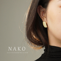 NAKO advanced sense ear clip 2021 New Tide simple cold wind Net red ins earrings temperament atmospheric earrings