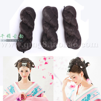 Costume modeling wig package Full hair Soft Niu Jiao Studio Hanfu ancient cos wig twist fairy pad hair