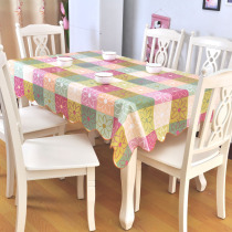 Waterproof tablecloth rectangular square round cover cloth tea table cloth anti-oil and anti-scalding pastoral table cloth pvc