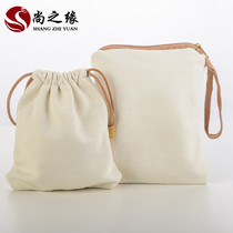 Shangzhiyuan Suede play bag Star and moon leaflet red sandalwood hand string Buddha beads plate play bag Polishing maintenance storage bag