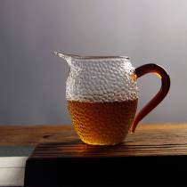 Japan-style Heat Resistant Glass Hammer Grain Fair Cup Thickened Eagle Mouth with Uniform Cup Home Sub Tea Instrumental Tea Art Accessories Tea Sea