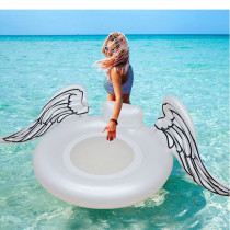 Net red angel wings mesh adult swimming ring wings floating row cute enlarged female inflatable backrest recliner floating bed