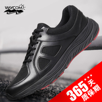 New style training shoes mens ultra-light black rubber shoes mens breathable wear-resistant training running shoes mens shock absorption fire training shoes