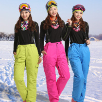 Sincere snow outdoor winter single double board ski pants plus cotton padded padded mountain climbing pants women waterproof and breathable warm ski pants