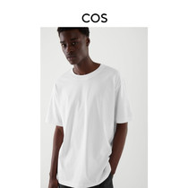 Cos Men's Loose Style Drop Shoulder Round Neck T-Shirt White New 0978679001