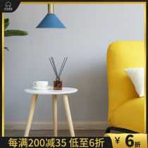 Words table small round table computer table Nordic small apartment creative tea table round tea table wooden leg table simple modern small coffee table