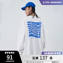WORKOUT (WKST) country tide card blurs the letters printed acropolis male and female loose round collar trend hip hop