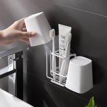 Toothbrush holder toilet wall Wall Wall washing rack toothbrush tube toothbrush cup toothbrush holder set storage rack