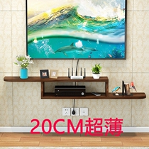 Mini small ultra-thin TV cabinet width 20 cm narrow cm small apartment small wall hanging master bedroom Ultra-narrow Nordic hanging