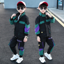 Boy Tooling Sports Clothing Suit Spring 45 45 67 80 80 Old Boy Handsome Gas Fried Street Clothes Spring Autumn