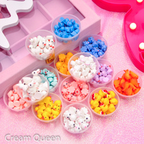 Boxed filling resin accessories Diy handmade little yellow duck Rabbit Octopus Whale animal Acacia bean