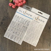 Altenew Slim Uppercase Font Tall Alpha Import Clear Seal