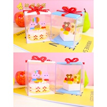 Unicorn Birthday Cake Creative Gift Toy Microfun Stone Small Grain Solid Building Block Pendulum model assembled