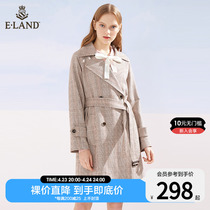 ELAND Clothing Romance Spring Summer Classic Inglese hit with a long style coat in the middle of a long style coat and jacket female attachment