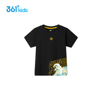 (Mall the same section) 361 Boy Fashion Boy Fashion Short Sleeve 2022 Summer New CUHK Child Round Collar T-shirt