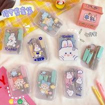 Cartoon Home Splash-Proof Nail knife Stainless Steel Nail Cut Suit Big pitched flat mouth pedicure Nail Clippers