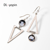 925 silver needle drop earrings geometric asymmetry high sense long earrings 2020 new fashion temperament earrings