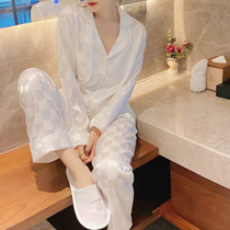 Silk pajamas senior sense female 2021 New Summer Ice Silk sexy silk short sleeve trousers home wear suit