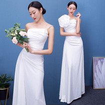 Body clothing female etiquette 2021 new training catwalk celebrity dance dress sexy evening ceremony host 613