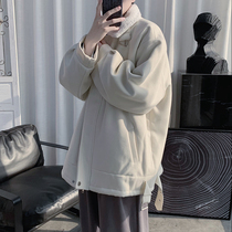 Winter clothing cotton padded jacket male lamb wool Warm Cotton Clothing Easy to thicken Chauer Fried Street Lovers Cotton Clothes Handsome