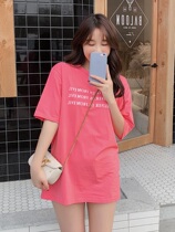 Red t-shirt female Chains short sleeves 2020 Spring Summer easing Korean version of the new 100 hitch short sleeve undershirt blouse