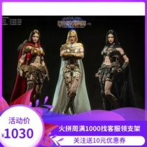 TBLeague PL2020-165ABC 1 6 Sparta Female Commanders movable soldiers for a total of three spots