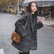 Small woolen coat women 2020 autumn and winter New temperament fashion Korean goddess fan thick woolen coat