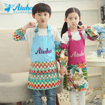 Love Youliving Children Apron Boy Girl Girl Princess Fine Art Drawing Clothes Kitchen Anti-Dirty Little Apron Anti-Water Hose Sleeve