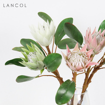 Lancol modern minimalist simulation flower powder green little monarch flowers living-room tea table to put pattern boards fake flowers