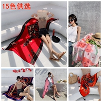 Ethnic style cotton linen silk scarf women Yunnan Lijiang spring and autumn summer tourist shawl thin scarf seaside holiday beach towel