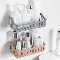 Bathroom rack Home Toilet Multi-functional storage rack Toilet Toilet washroom wall-mounted non-perforated storage basket