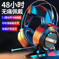 High-quality headphones Desktop laptops with gaming games Big headsets Internet cafes with microphones to eat chicken to listen to the sound defense position Wired with microphones Desktop 7 1-channel dual plugs
