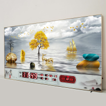 Xute calendar electronic clock living room 2020 new landscape creative wall hanging mute digital calendar wall clock clock