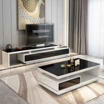 Yiyi TV cabinet coffee table combination set Simple living room telescopic TV cabinet large medium and small apartment floor cabinet