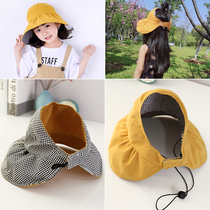 Childrens cap summer thin hat brim sunscreen hat empty top hat parent-child girl boy baby sun hat sun hat