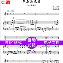 Grassland night beauty-C-tune piano accompaniment stectra sound score HD second hair