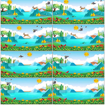 Childrens Day childrens animation landscape Sun Boat Bird butterfly led background video material