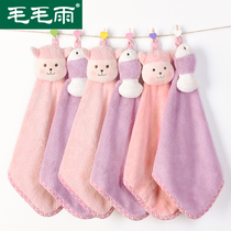 Drizzle 6 strips of Korean hand towel hanging soft cute cartoon creative towel Super absorbent wipe towel