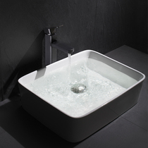 High-footed black all-copper single-hole hot and cold faucet basin antique basin faucet art basin faucet